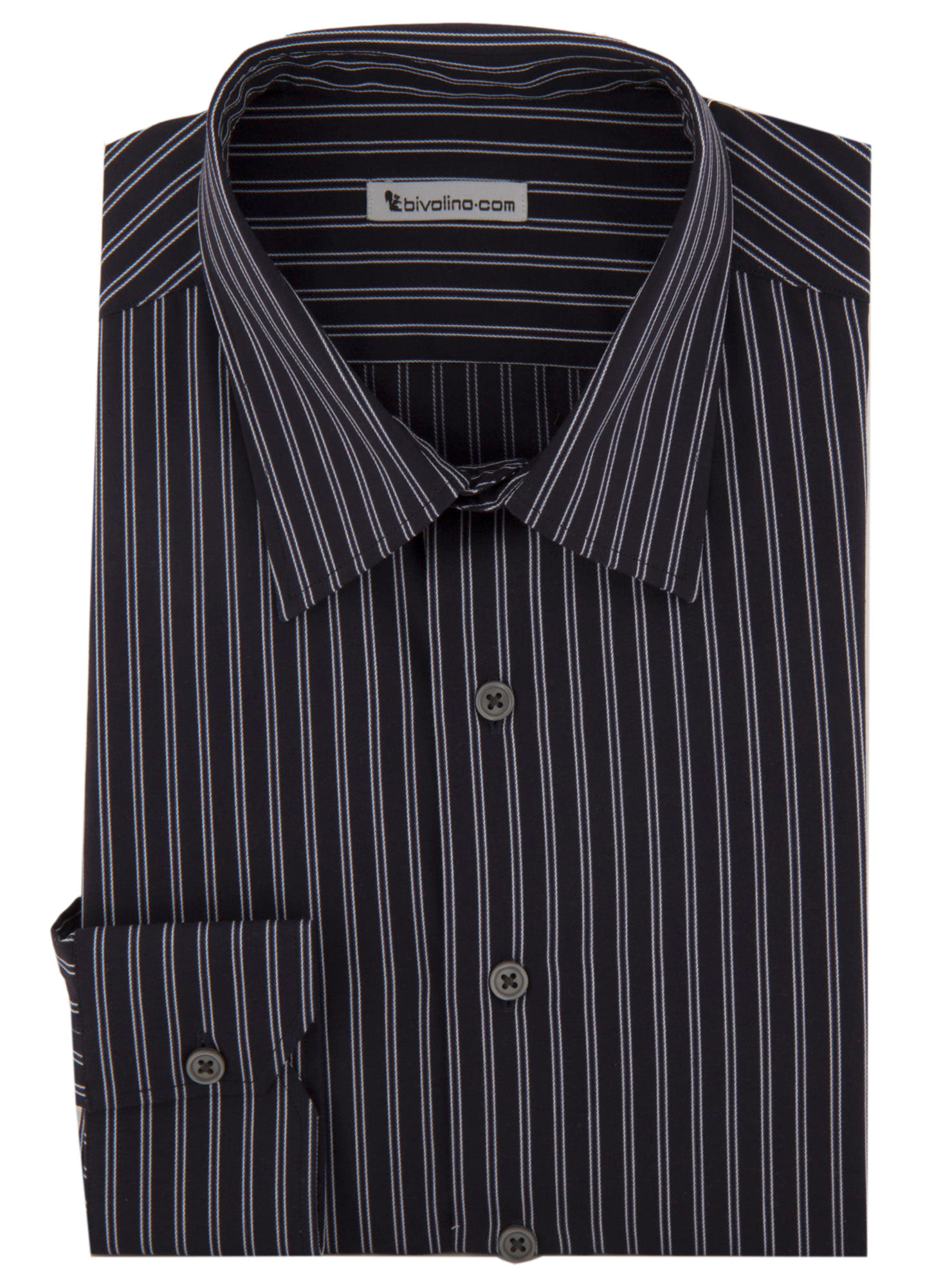 Fiesolito - Zwart popeline strepen overhemd - Cifra 5 Top Merken Winkel